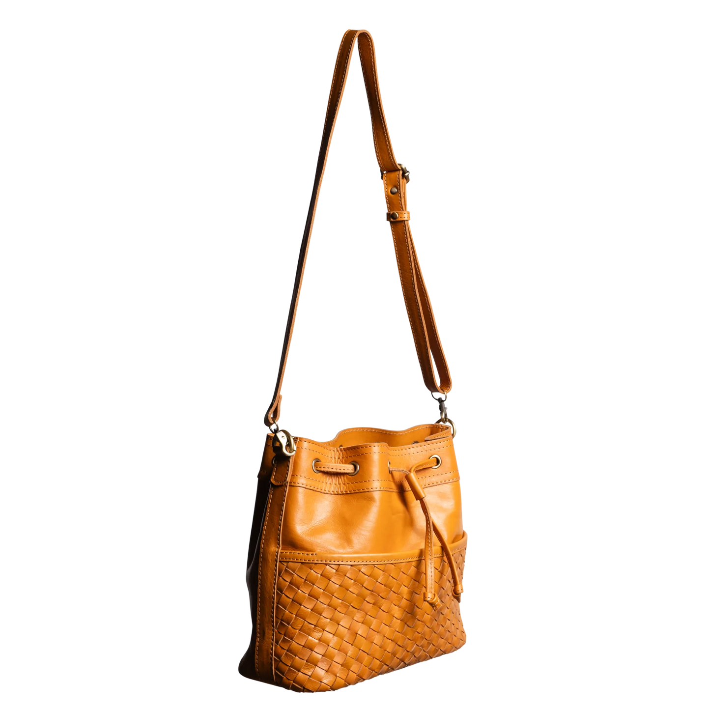 LISA - Totebag skinn, ljusbrun