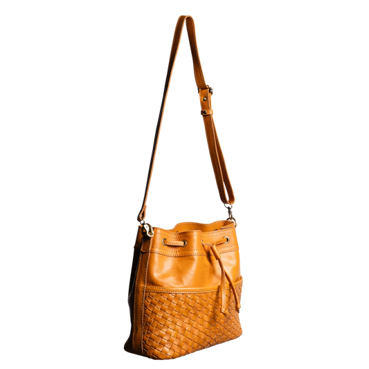 LISA - Totebag skinn, ljusbrun