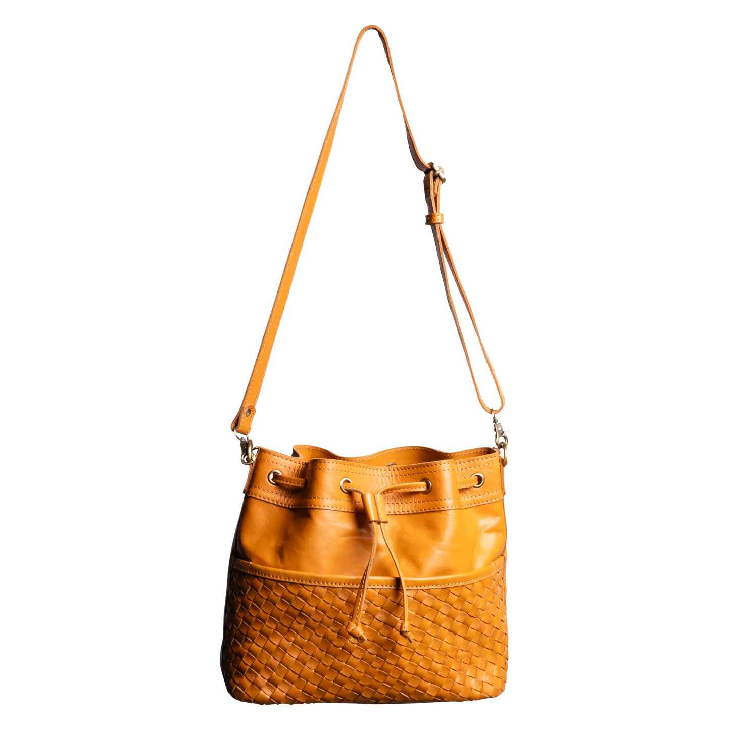 LISA - Totebag skinn, ljusbrun